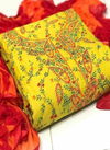 Exclusive Designer Chanderi Dress Material With Full Embroidery Work and Najmin Dupatta 